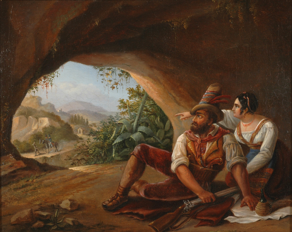 Brigand Lovers by Bartolomeo Pinelli (Circle Of), c.1850